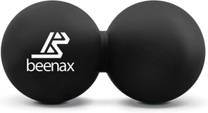 Peanut Massage Ball, Double Lacrosse Ball - Black