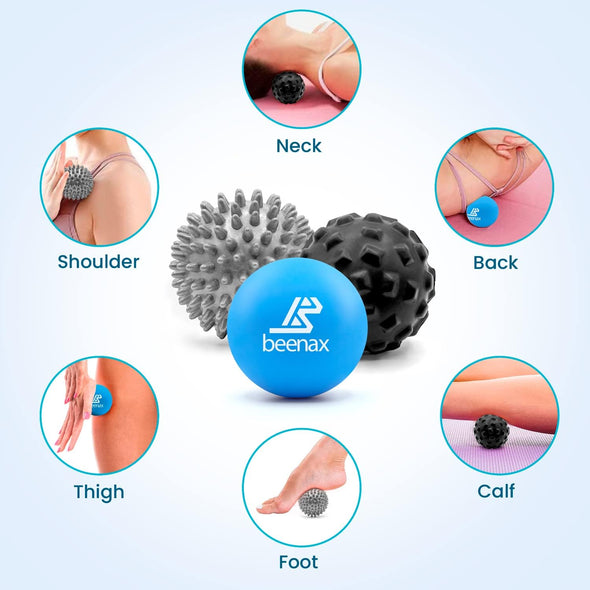 Massage Balls (Set of 3) - Blue