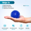 Foot Massage Roller and Hard Spiky Ball Set - Blue