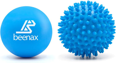 Lacrosse & Hard Spiky Massage Ball Set - Blue