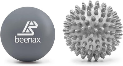 Lacrosse & Hard Spiky Massage Ball Set - Grey