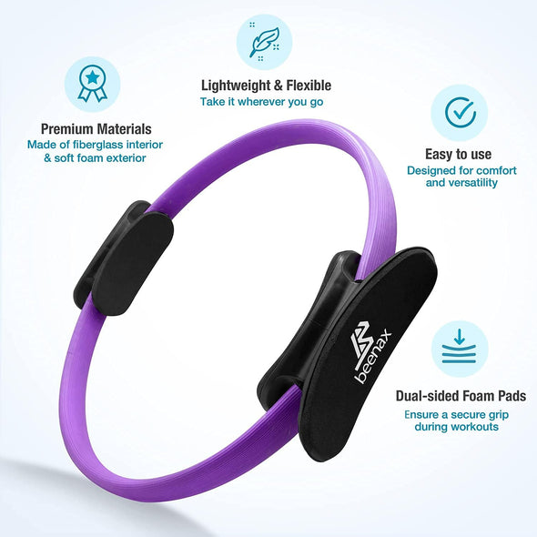 Pilates Ring Exercise Circle 14inch, 12inch - Purple