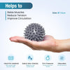 Foot Massage Roller and Hard Spiky Ball Set - Grey