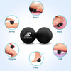 Peanut Massage Ball, Double Lacrosse Ball - Black