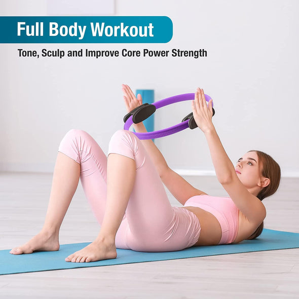 Pilates Ring Exercise Circle 14inch, 12inch - Purple