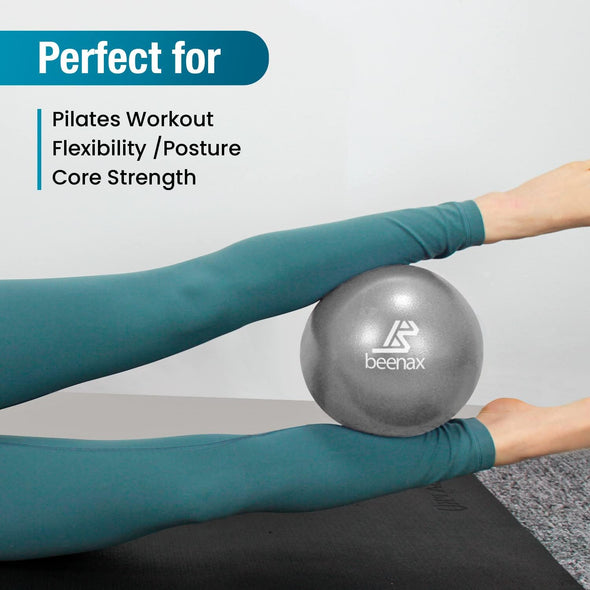 Soft Pilates Ball, 23cm Mini Gym Exercise Ball - Grey