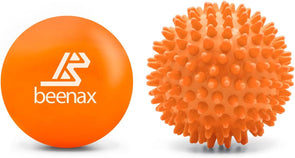 Lacrosse & Hard Spiky Massage Ball Set - Orange