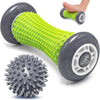 Foot Massage Roller and Hard Spiky Ball Set - Grey