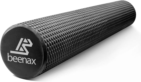 Foam Roller 90cm, Lightweight Muscle Roller - Black – Beenax