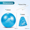 Soft Pilates Ball, 23cm Mini Gym Exercise Ball - Sky Blue