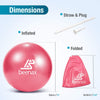 Soft Pilates Ball, 23cm Mini Gym Exercise Ball - Coral Pink