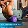 Foam Roller 44cm, Lightweight Muscle Roller - Purple