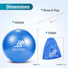 Soft Pilates Ball, 23cm Mini Gym Exercise Ball - Blue