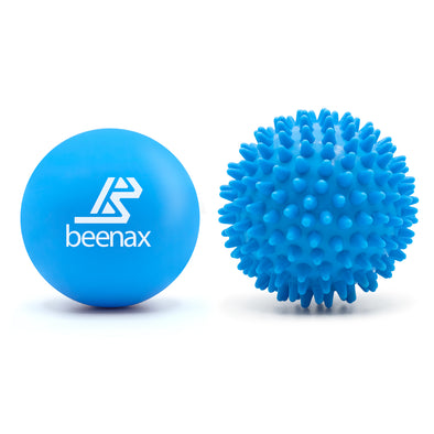 Lacrosse & Hard Spiky Massage Ball Set - Blue