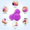 Hard Spiky Massage Ball Roller Set - Purple