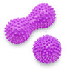 Hard Spiky Massage Ball Roller Set - Purple