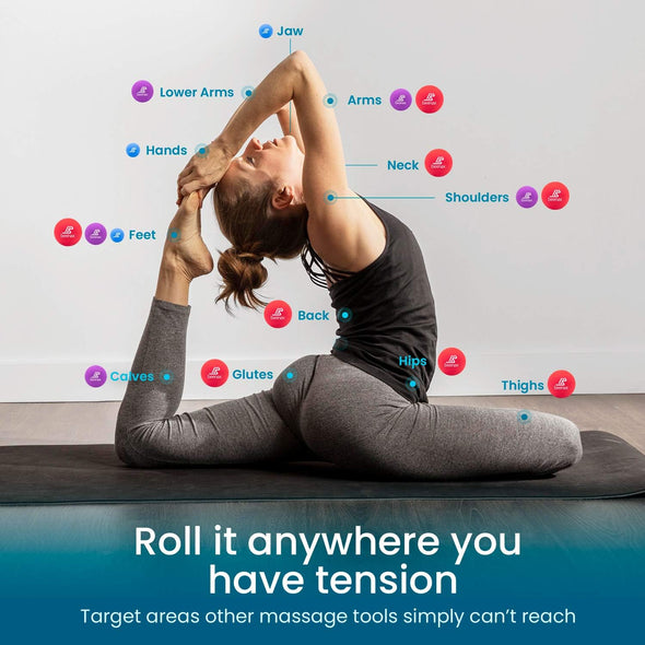 Lacrosse Massage Ball For Reduce Tension And Pain Relief (Set Of 3)