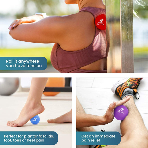 Lacrosse Massage Ball For Reduce Tension And Pain Relief (Set Of 3)