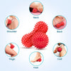Hard Spiky Massage Ball Roller Set - Red